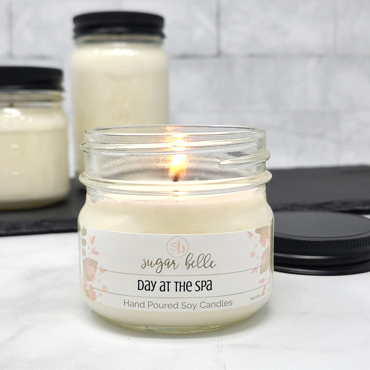 Day at the Spa Scented Soy Candles | Mason Jars – Sugar Belle Candles